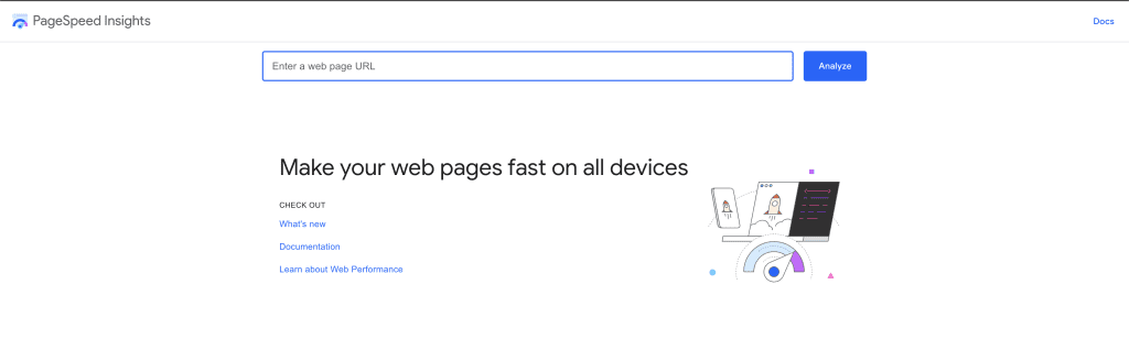 Google PageSpeed Insight Page