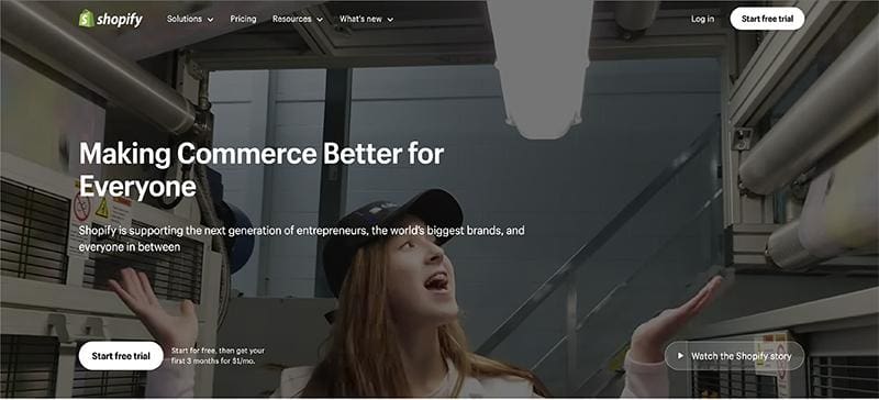 Shopify Homepage